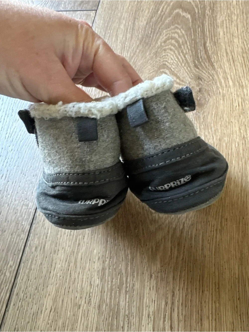 Baby Black and Gray Winter Boots - Cozy Lined Toddler Shoes